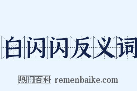 白闪闪反义词是什么意思的图片